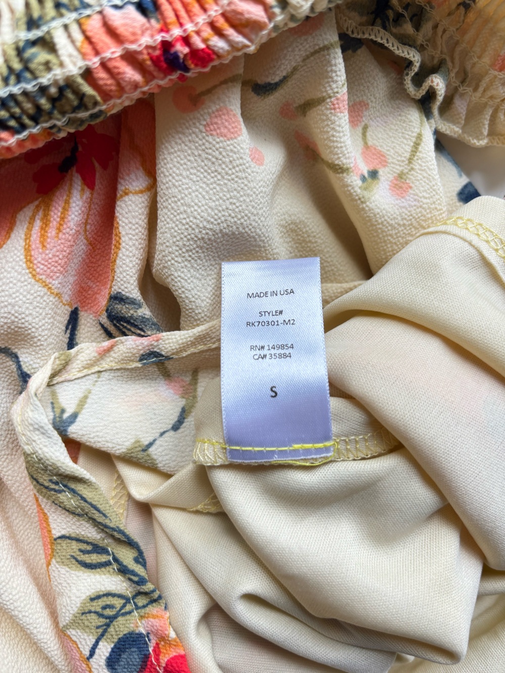 SAGE THE LABEL Yellow floral Romper Size Small - Picture 6 of 10